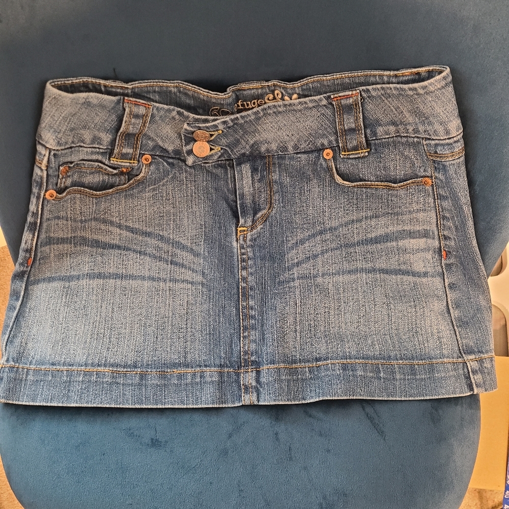 Denim mini skirt